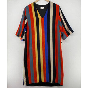 WHIT Multicolor Striped Midi Dress